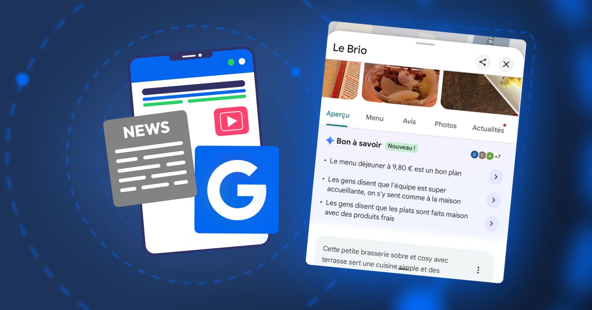 article ia dans les avis des fiches Google