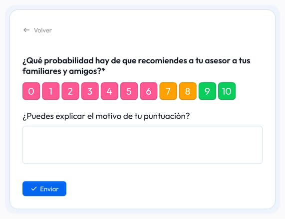 exemple of nps question in a customer satisfaction survey
