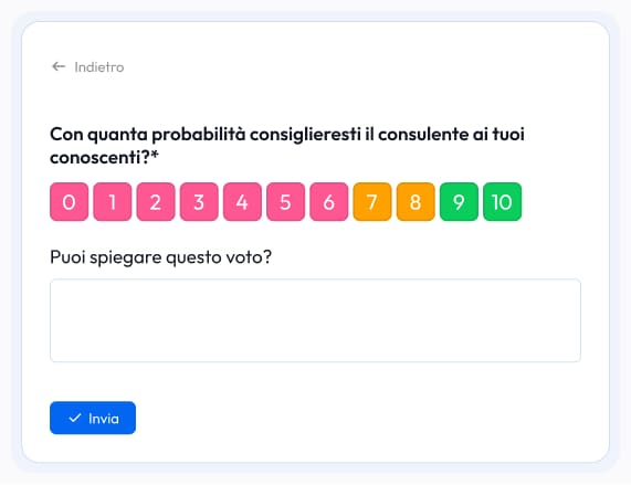 exemple of nps question in a customer satisfaction survey