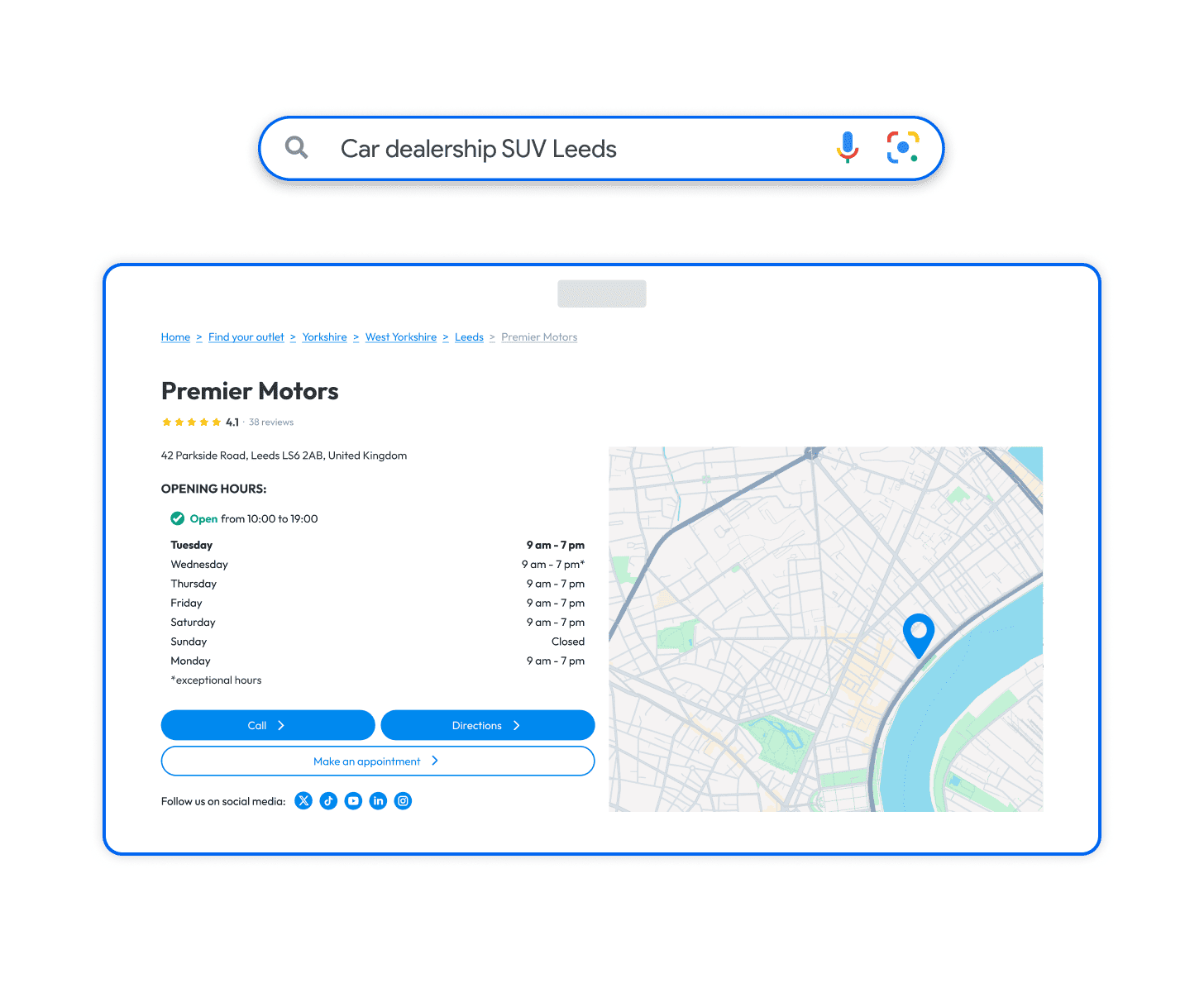 product page store locator