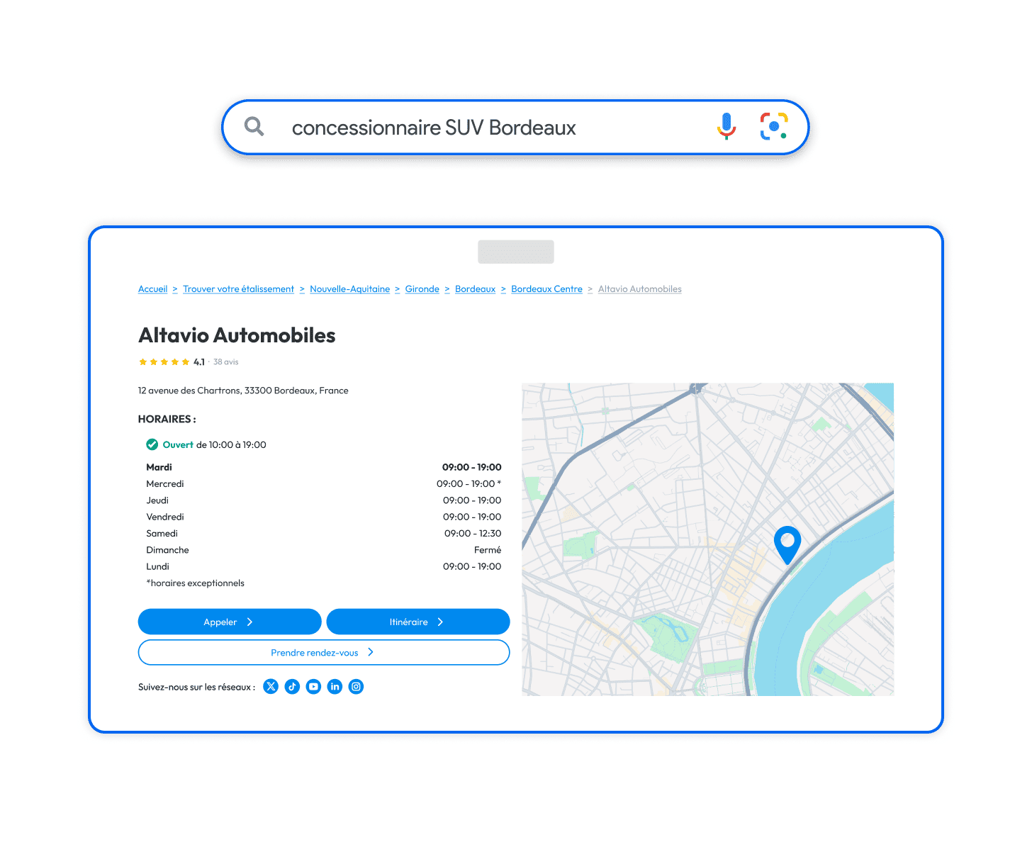 product page store locator