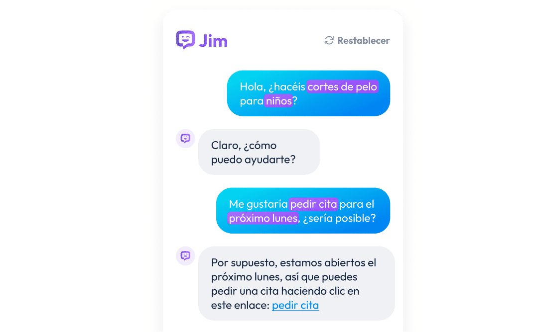 Jim analyzes customer messages.