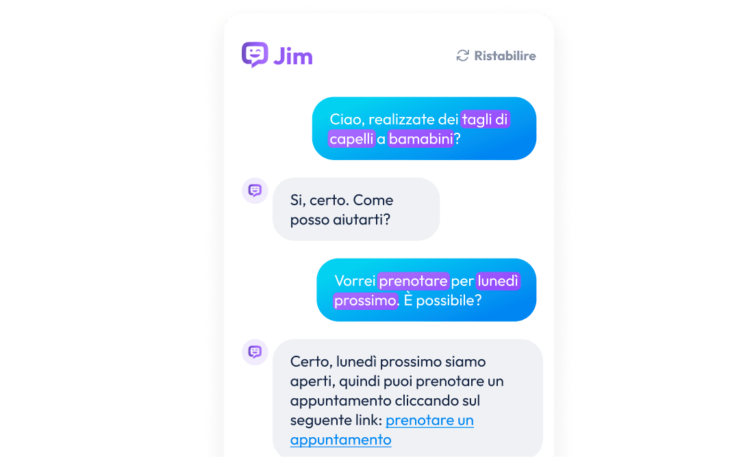 Jim analyzes customer messages.