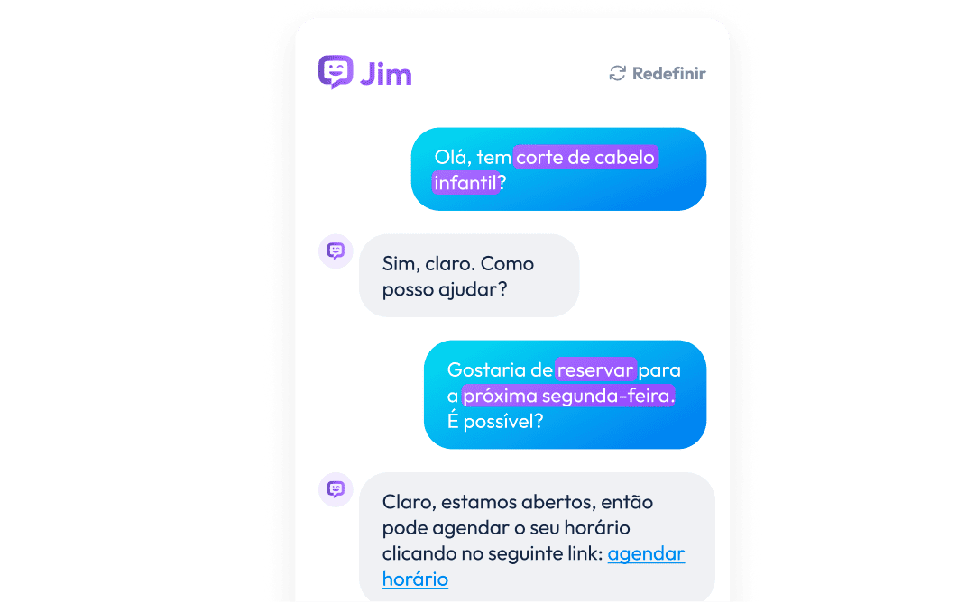 Jim analyzes customer messages.