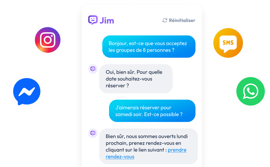 The Partoo Messaging agent allows you to reply directly to your customers.
