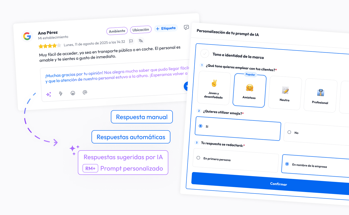 The Partoo platform enables you to respond to your reviews in a variety of ways.